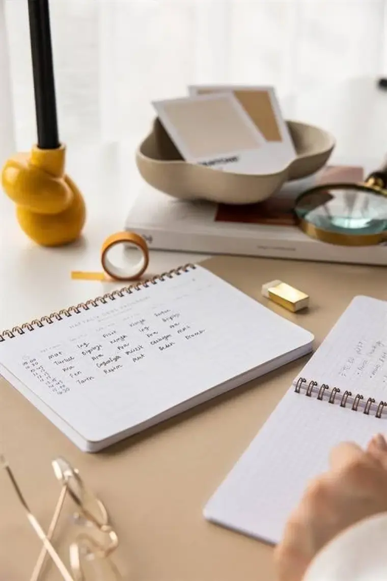 Paperora A5 Spiralli Karton Kapak Kareli Okul Defteri 80 Yaprak 2'li Set - Ders Programlı - Kırmızı