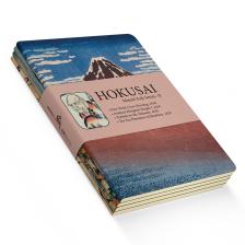 Retronote Hokusai 4'lü Defter Seti 2  Mount Fuji Series Iı  Çizgisiz  48 Sayfa  10,5X14CM