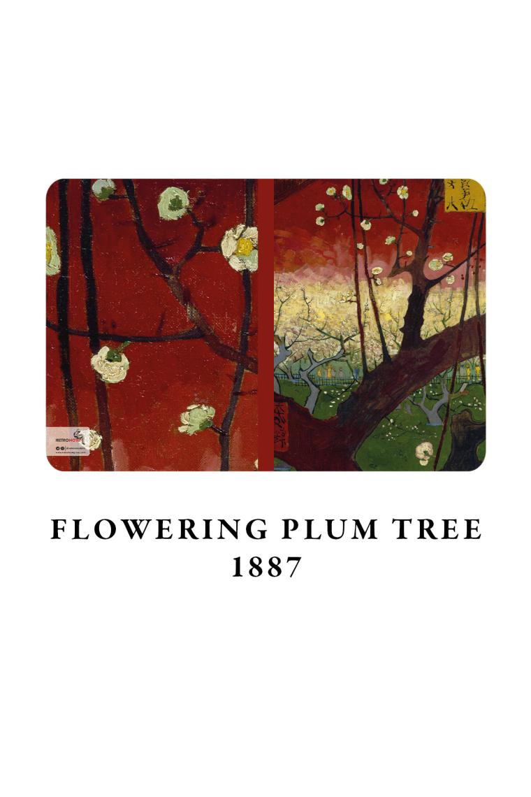 Retronote Van Gogh 4'lü Defter Seti 2  Blooming Series  Çizgisiz  64 Sayfa  14X21CM