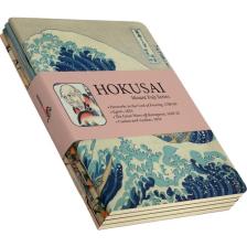 Retronote Hokusai 4'lü Defter Seti 1  Mount Fuji Series I  Çizgisiz  64 Sayfa  14X21CM