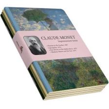 Retronote Claude Monet 4'lü Defter Seti  Impressionism Series  Çizgisiz  64 Sayfa  14X21CM