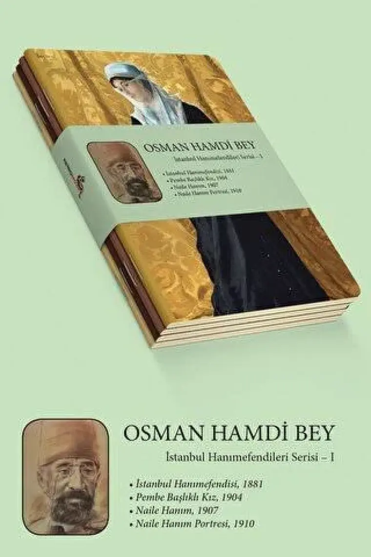 Retronote Osman Hamdi Bey 4'lü Defter Seti 1  Istanbul Hanımefendileri 1  Çizgisiz 64 Sayfa  10,5X14CM