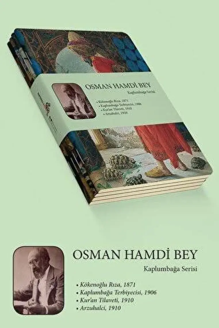 Retronote Osman Hamdi Bey 4'lü Defter Seti 3 - Kaplumbağa Serisi - Çizgisiz - 64 Sayfa - 14X21CM