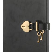 Victoria's Journals Victoria's Journals Hush Hush Metalik Siyah Kilitli Defter 13x18 Cm 160 Yaprak 320 Sayfa