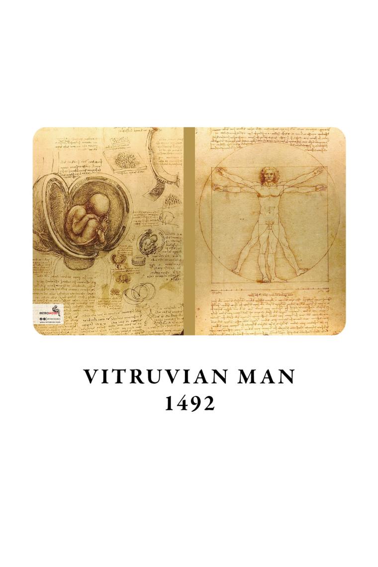 Retronote Da Vinci 4'lü Defter Seti  Renaissance Series  Çizgisiz 48 Sayfa  10,5X14CM