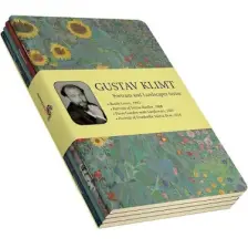 Retronote Gustav Klimt 4'lü Defter Seti 2  Portraits And Landscapes Series  Çizgisiz 48 Sayfa  10,5X14CM