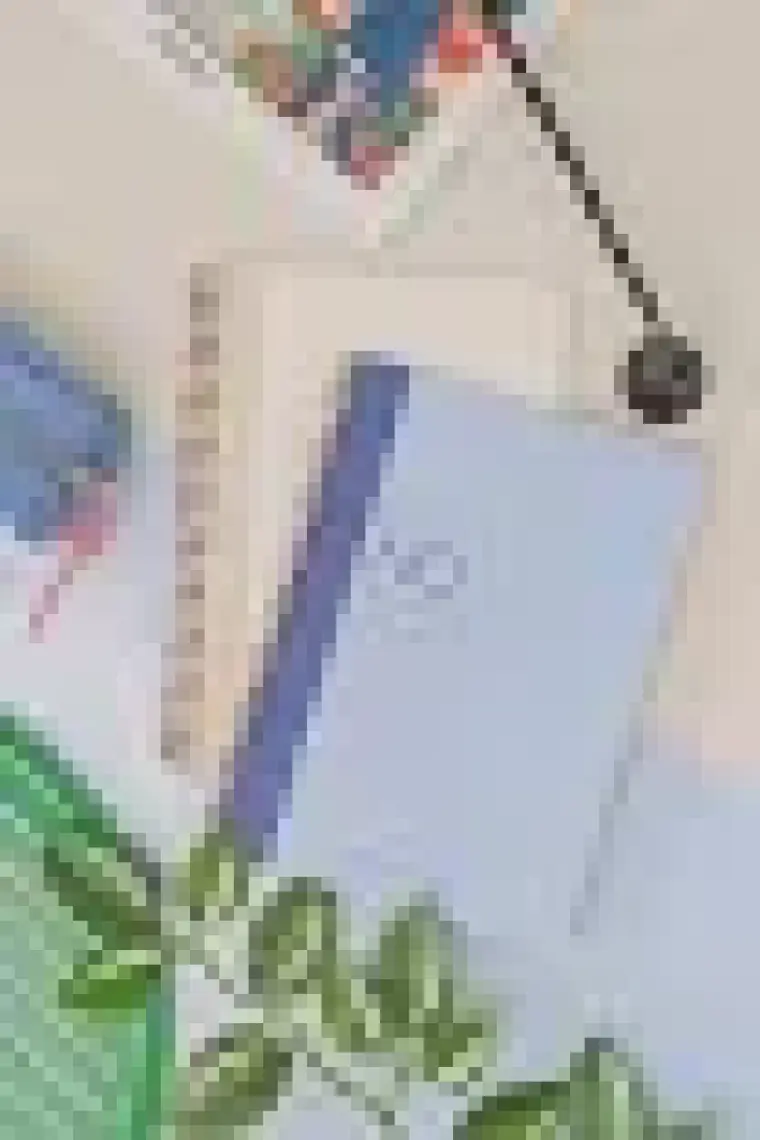 Paperora A5 Spiralli Karton Kapak Kareli Okul Defteri 80 Yaprak 2'li Set - Ders Programlı - Lacivert/bej