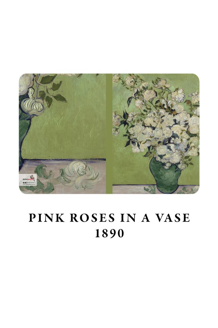 Retronote Van Gogh 4'lü Defter Seti 3  Flowers Series  Çizgisiz  64 Sayfa  14X21 cm