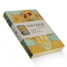 Retronote Van Gogh 4'lü Defter Seti 3  Flowers Series  Çizgisiz  64 Sayfa  14X21 cm