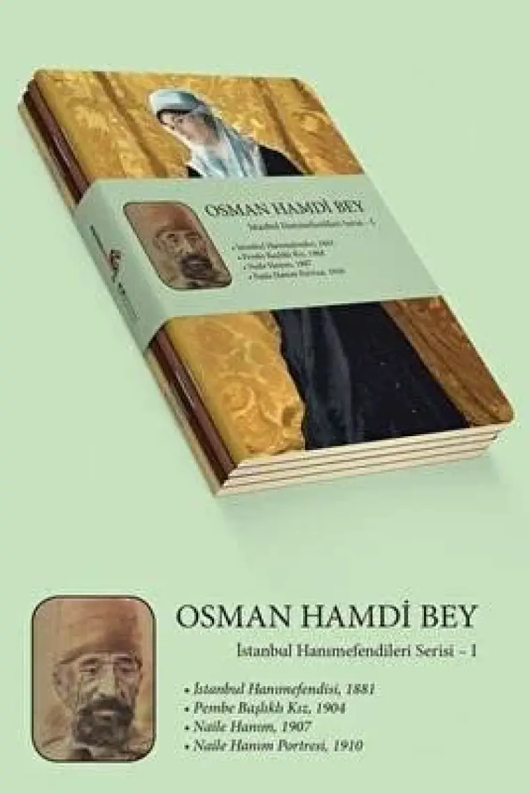 Retronote Osman Hamdi Bey 4'lü Defter Seti 1 - Istanbul Hanımefendileri 1 - Çizgisiz - 64 Sayfa - 14X21CM