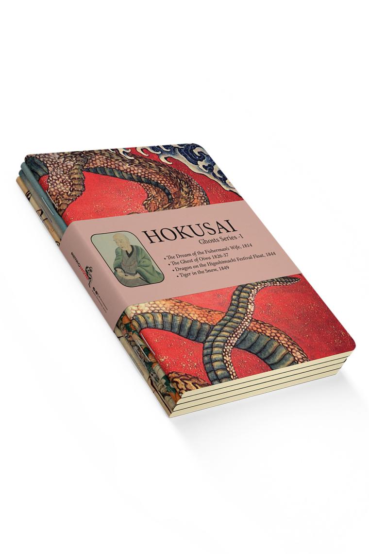 Retronote Hokusai 4'lü Defter Seti 5  Ghosts Series I  Çizgisiz 48 Sayfa  10,5X14CM