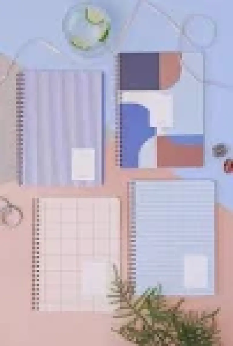 Paperora A5 Spiralli Karton Kapak Çizgili Okul Defteri 80 Yaprak 4'lü Set - Ders Programlı - Mavi