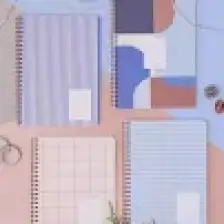 Paperora A5 Spiralli Karton Kapak Çizgili Okul Defteri 80 Yaprak 4'lü Set - Ders Programlı - Mavi