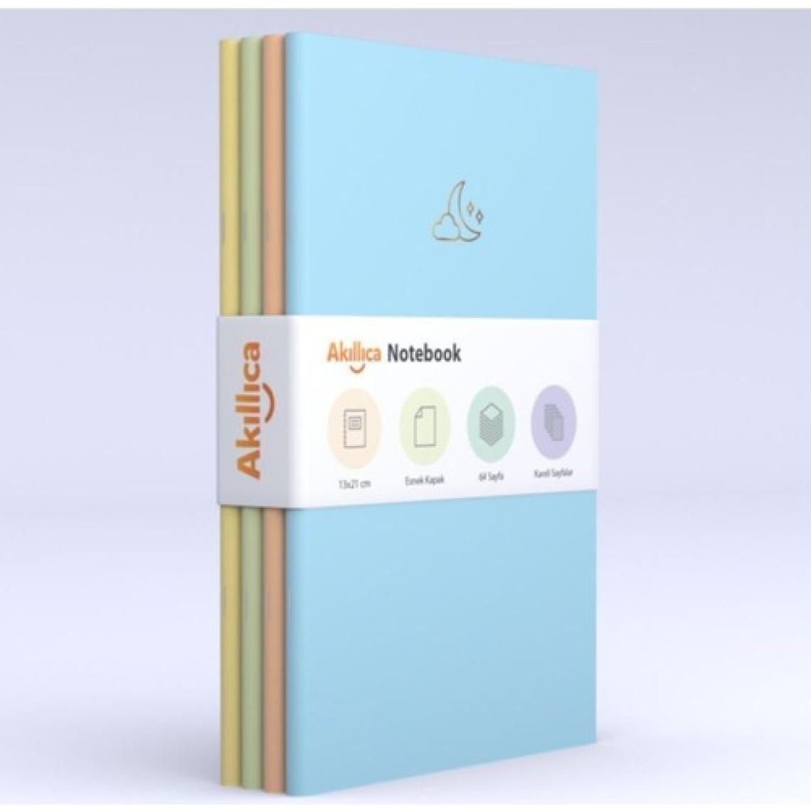 Soft Kareli 4'lü 13X20 Defter Seti