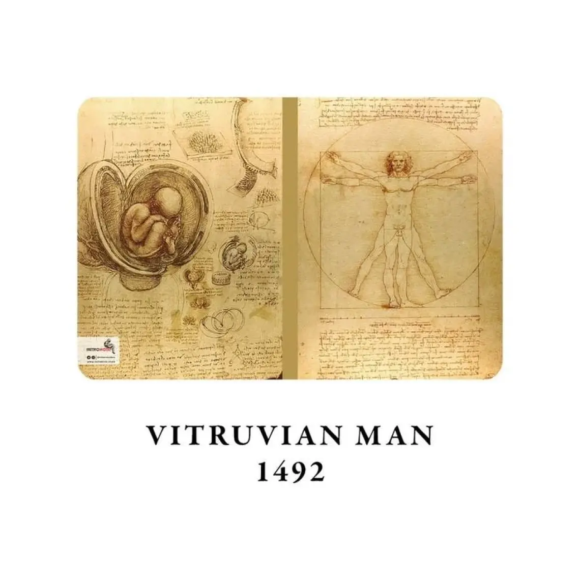 Retronote Da Vinci 4'lü Defter Seti  Renaissance Series  Çizgisiz  64 Sayfa  14X21CM