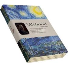 Retronote Van Gogh 4'lü Defter Seti 1  Night Series  Çizgisiz  64 Sayfa  14X21CM