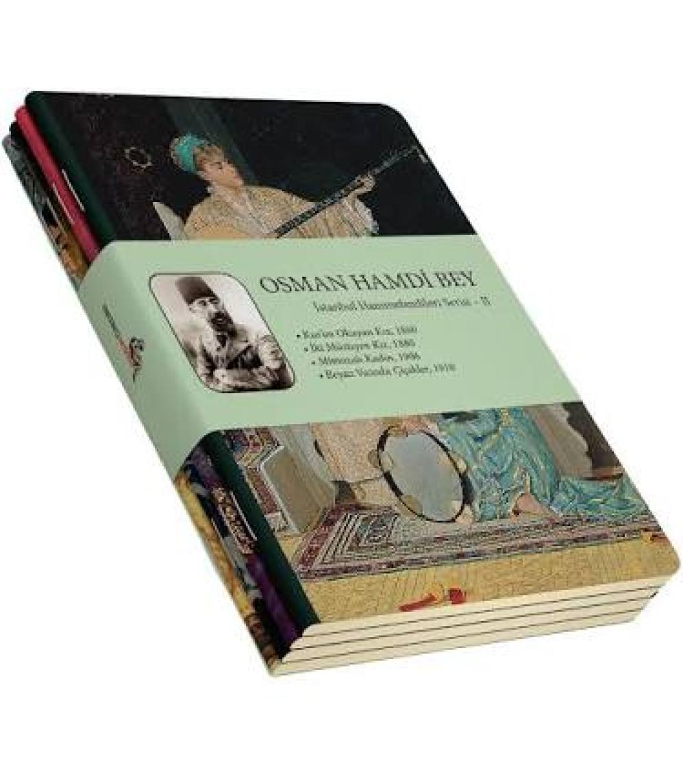 Retronote Osman Hamdi Bey 4'lü Defter Seti 2 - Istanbul Hanımefendileri 2 - Çizgisiz - 64 Sayfa - 14X21CM