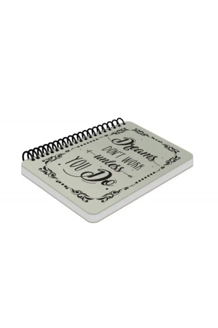 Deffter Raw And Grey Dream Sert Kapak 14X21 cm Çizgisiz 90 Sayfa Spiralli Defter 64836-8