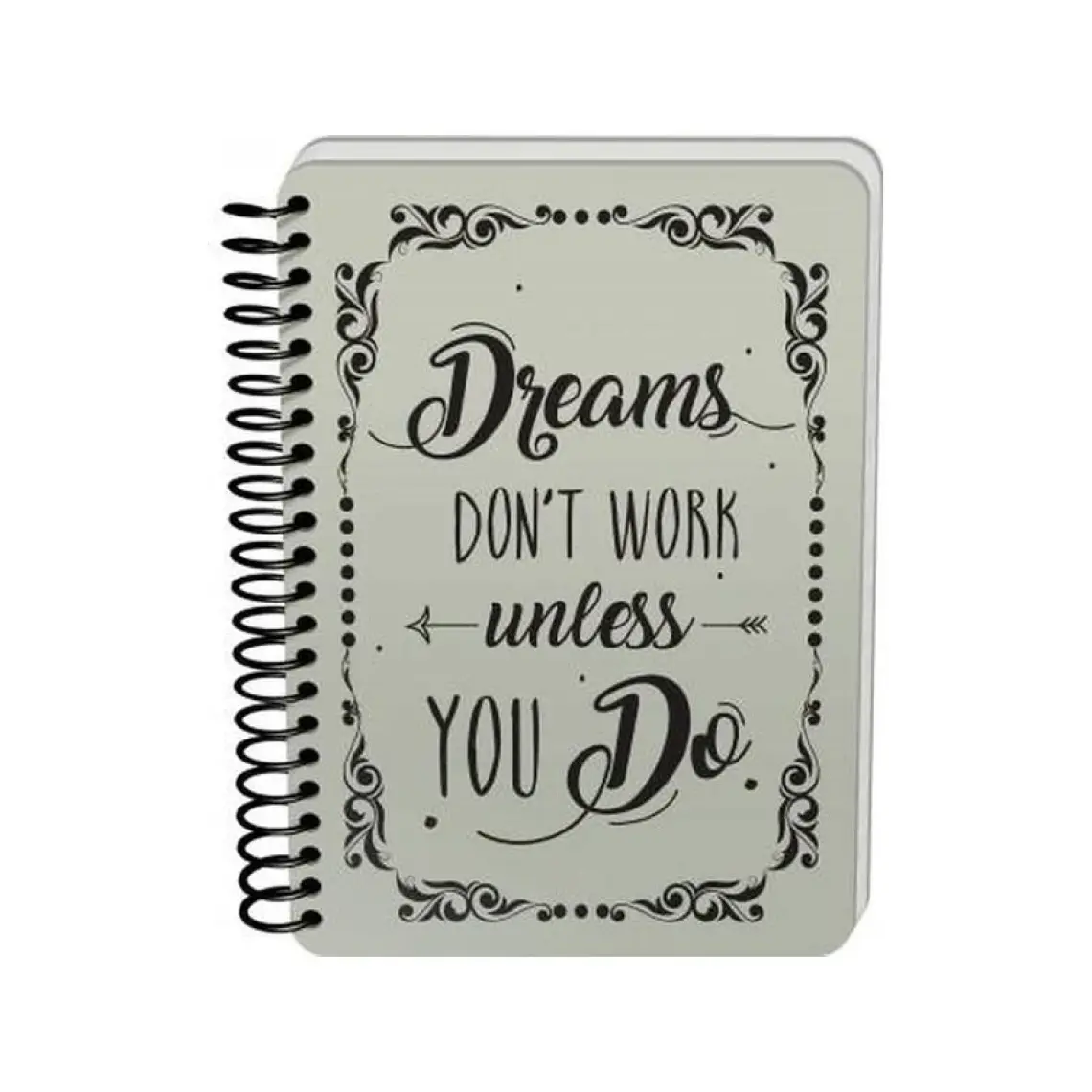 Deffter Raw And Grey Dream Sert Kapak 14X21 cm Çizgisiz 90 Sayfa Spiralli Defter 64836-8