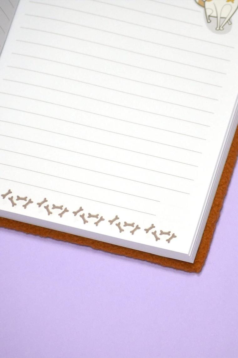 Kagito Max The Terrier Peluş Çizgili Defter