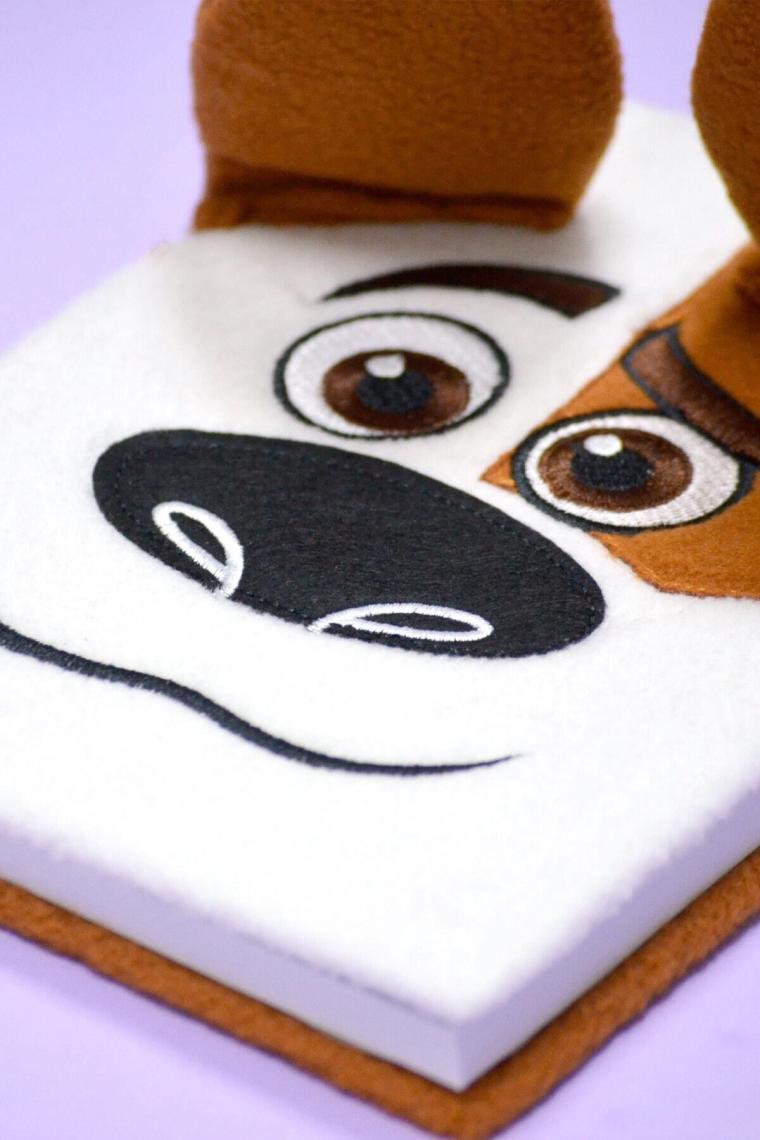 Kagito Max The Terrier Peluş Çizgili Defter