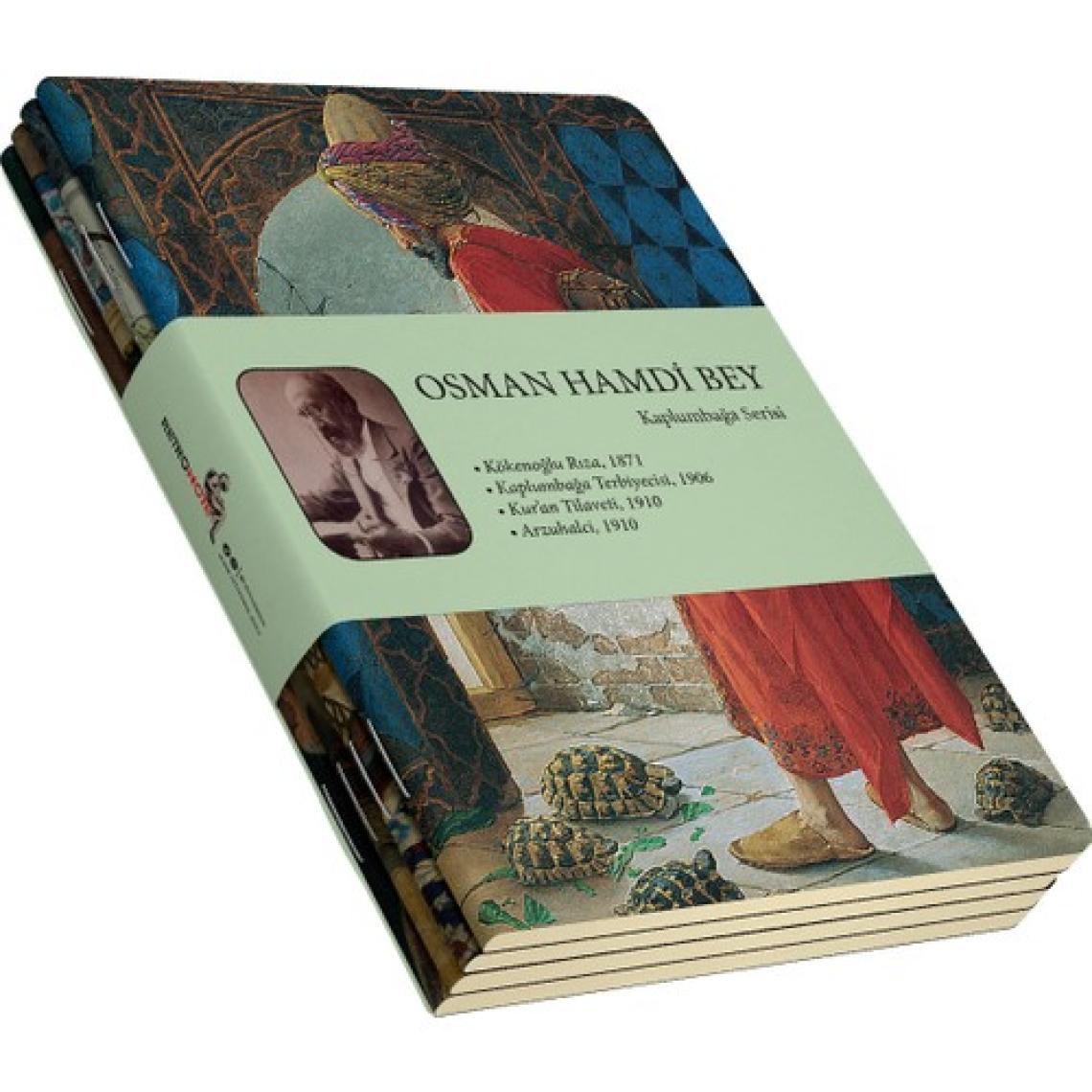 Retronote Osman Hamdi Bey 4'lü Defter Seti 3  Kaplumbağa Serisi  Çizgisiz 64 Sayfa  10,5X14CM