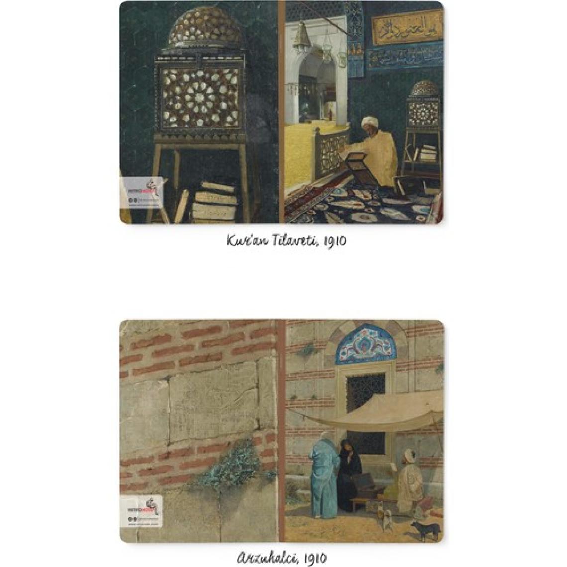 Retronote Osman Hamdi Bey 4'lü Defter Seti 3  Kaplumbağa Serisi  Çizgisiz 64 Sayfa  10,5X14CM