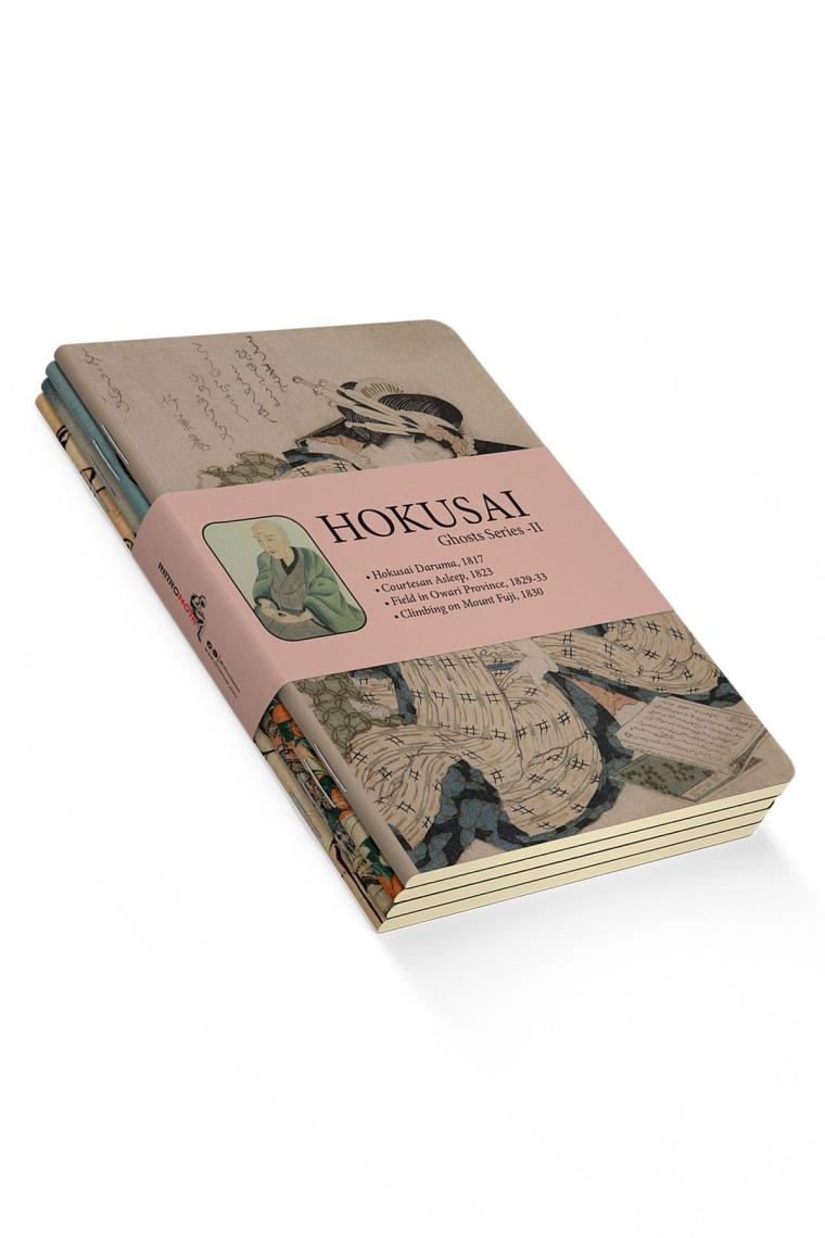 Retronote Hokusai 4'lü Defter Seti 6  Ghosts Series Iı  Çizgisiz  48 Sayfa  10,5X14CM