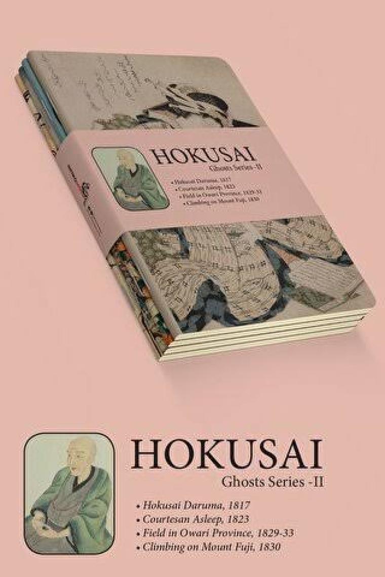 Retronote Hokusai 4'lü Defter Seti 6  Ghosts Series Iı  Çizgisiz  64 Sayfa  14X21CM