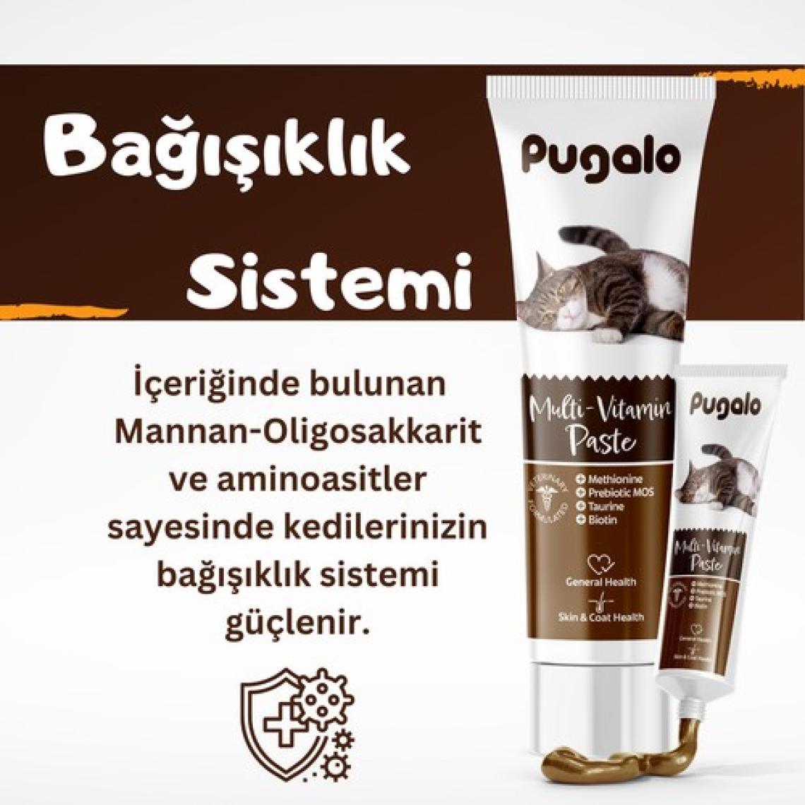 PUGALO Kedi Multi Vitamin Paste (Prebiotic ve Biotin Katkılı Kedi Multi Vitamin Macunu)