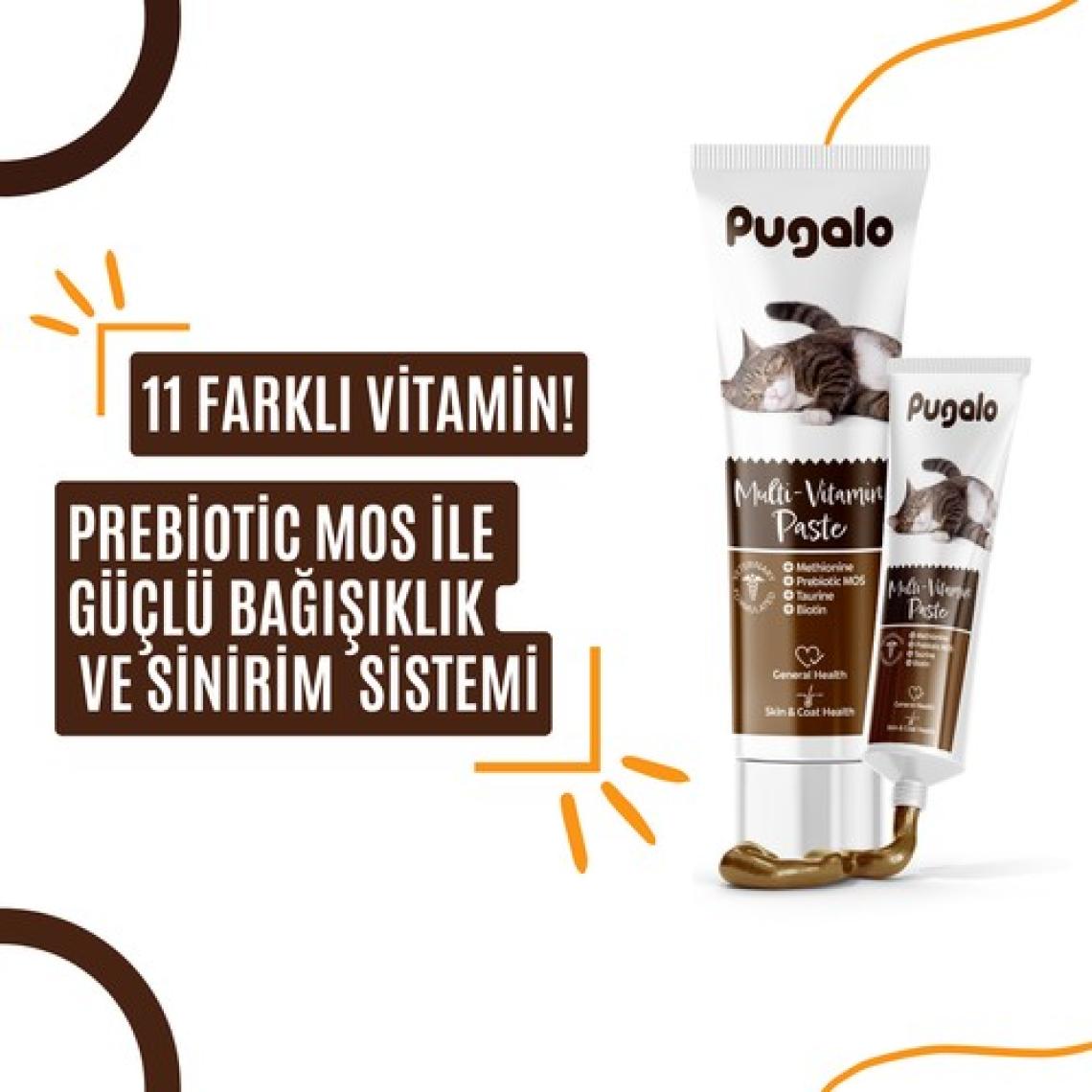 PUGALO Kedi Multi Vitamin Paste (Prebiotic ve Biotin Katkılı Kedi Multi Vitamin Macunu)