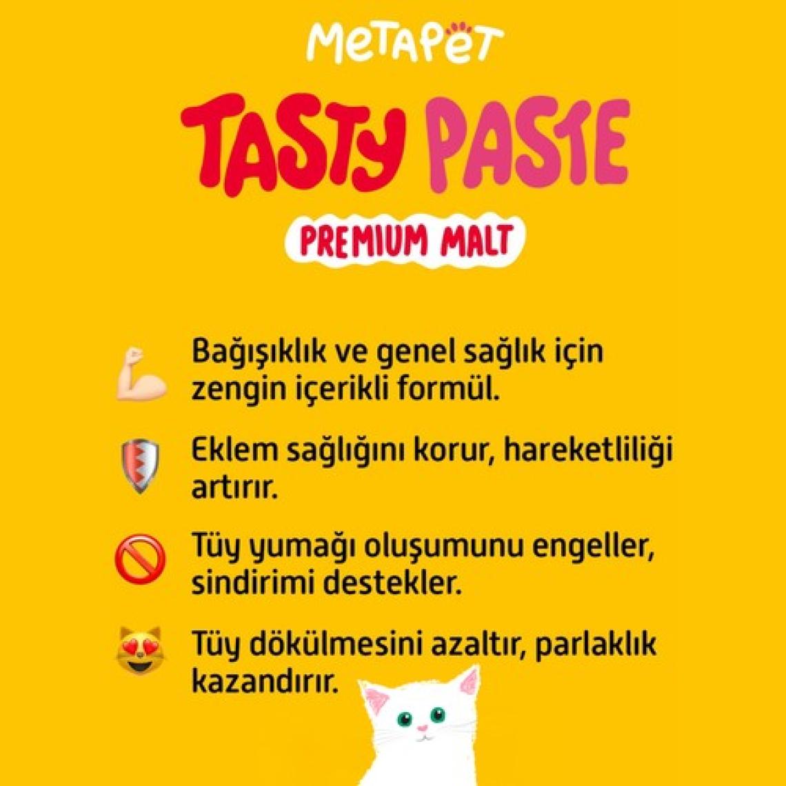 Metapet Kediler için Multi Vitamin Paste, Premium Malt Macunu, Kedi MultiVitamini Maltı Vitamini 100 Gr