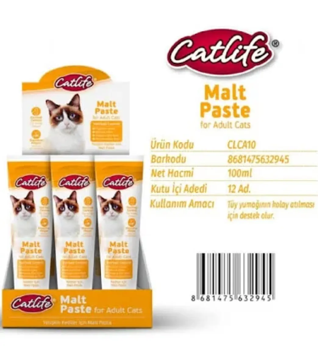 Catlife  Yetişkin Kediler Için Malt Paste 100 ml