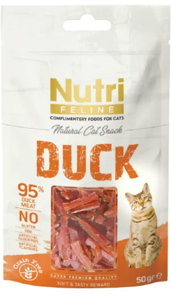 Nutri Feline Natural Cat Snack Duck Meat Ördekli Kedi Ödül 50 gr