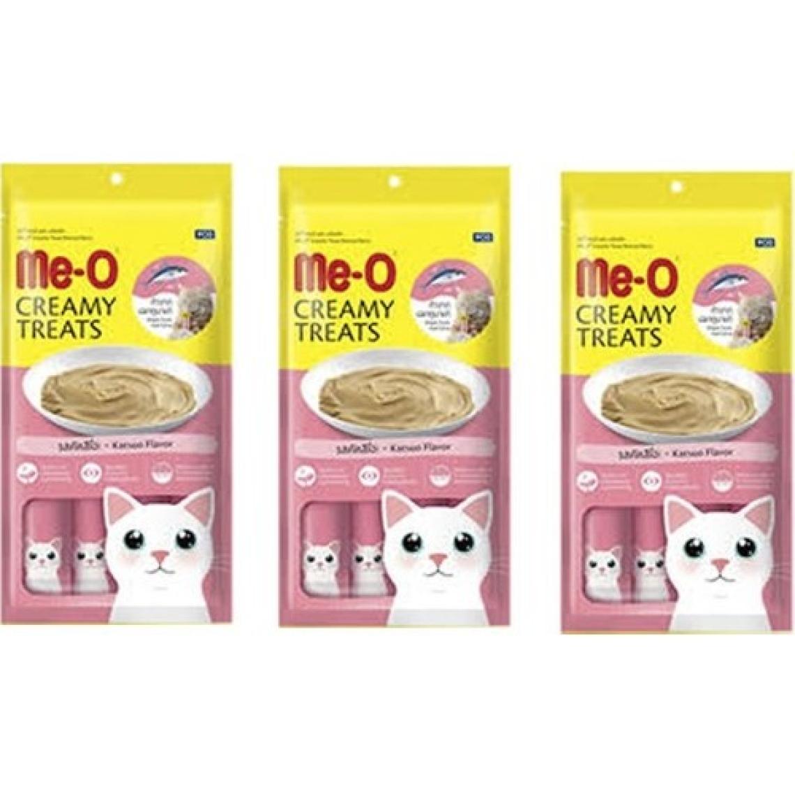 Me-O  Creamy Treats Çizgili Orkinos Balıklı Sıvı Kedi Ödül Maması (4 x 15 Gr) x 3 Adet