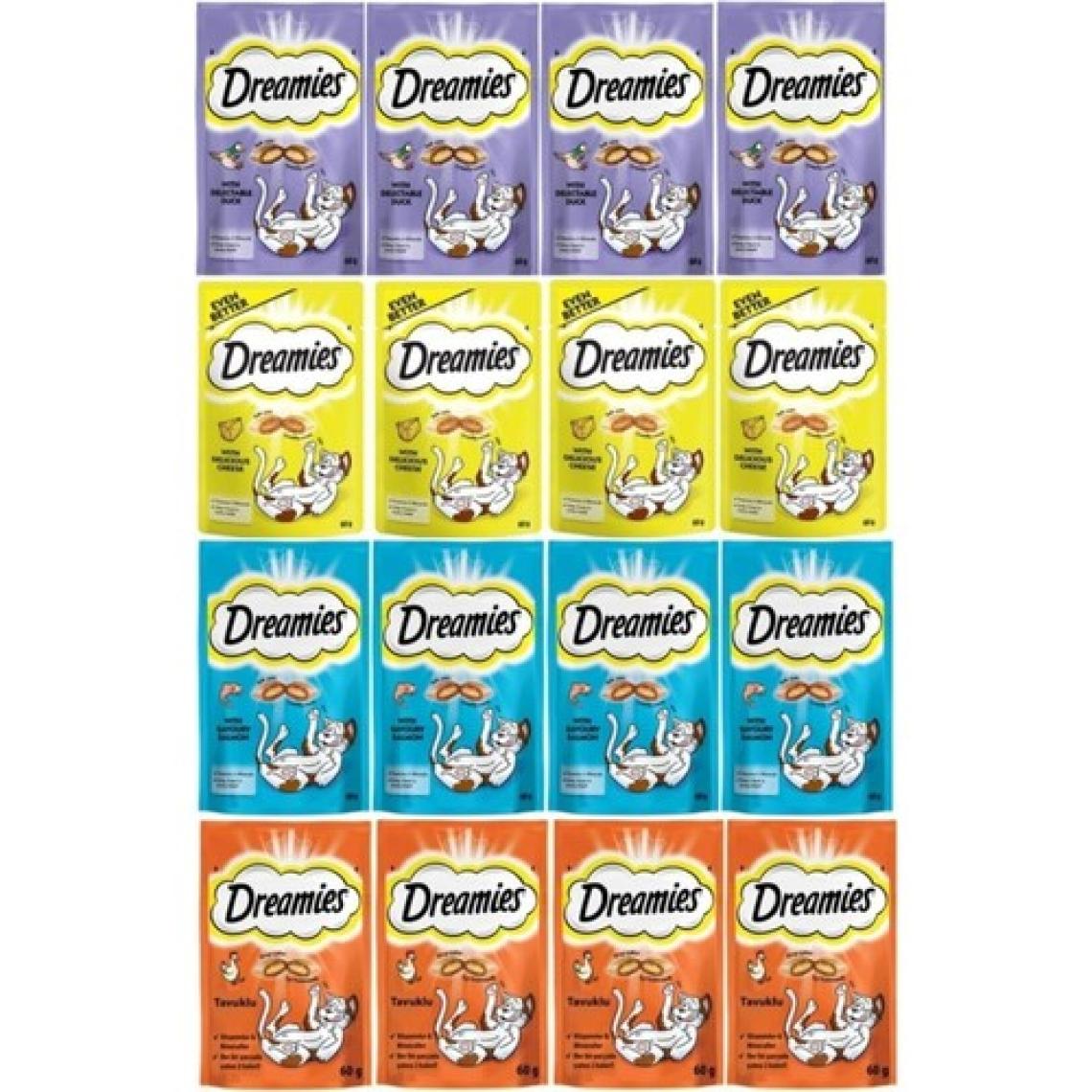 Dreamies Peynirli-Somonlu-Ördek Etli-Tavuk Etli Kedi Ödülü 60 gr * 16 Adet