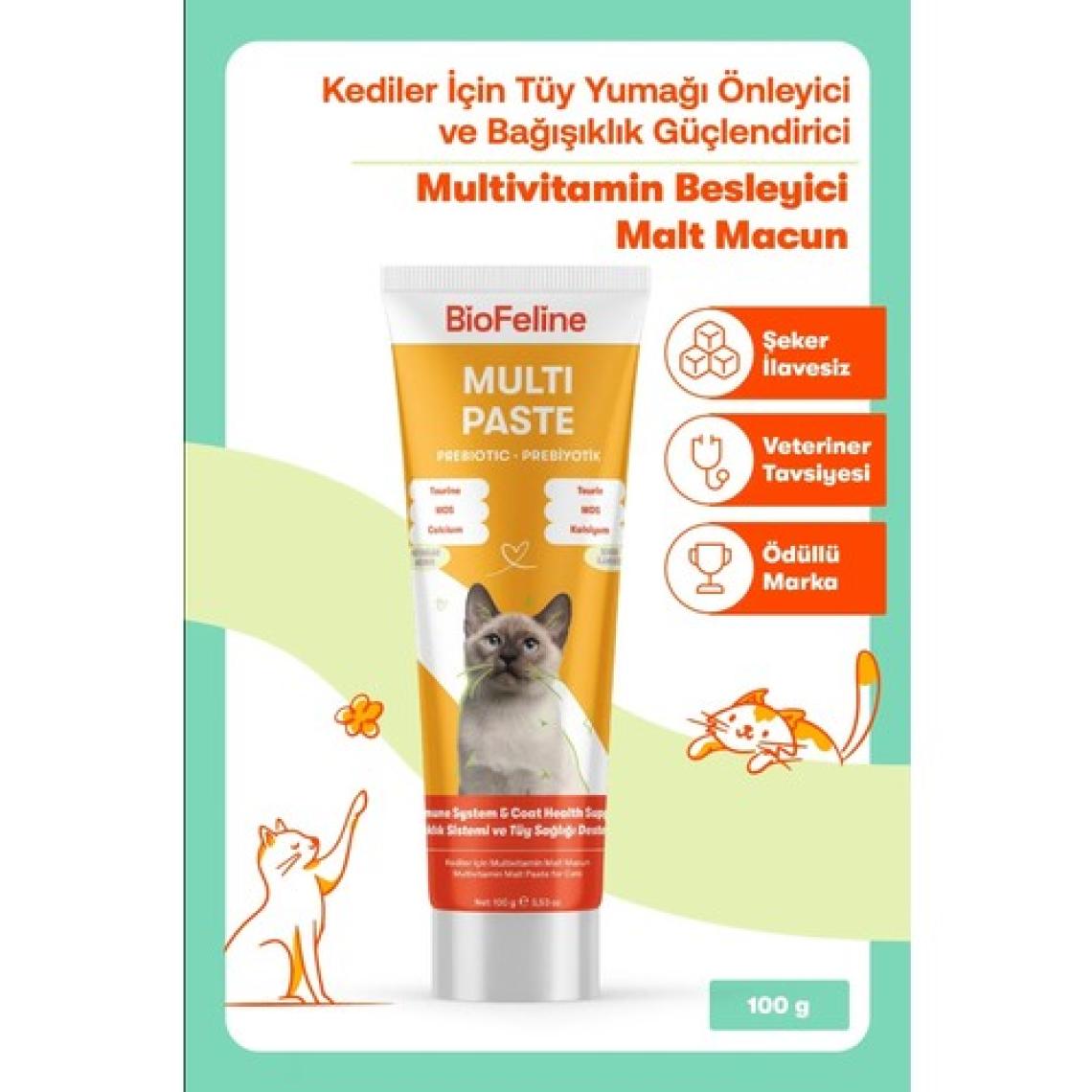Biofeline Multi Paste 100 Gr. ( Kediler Için Multivitamin Macunu )