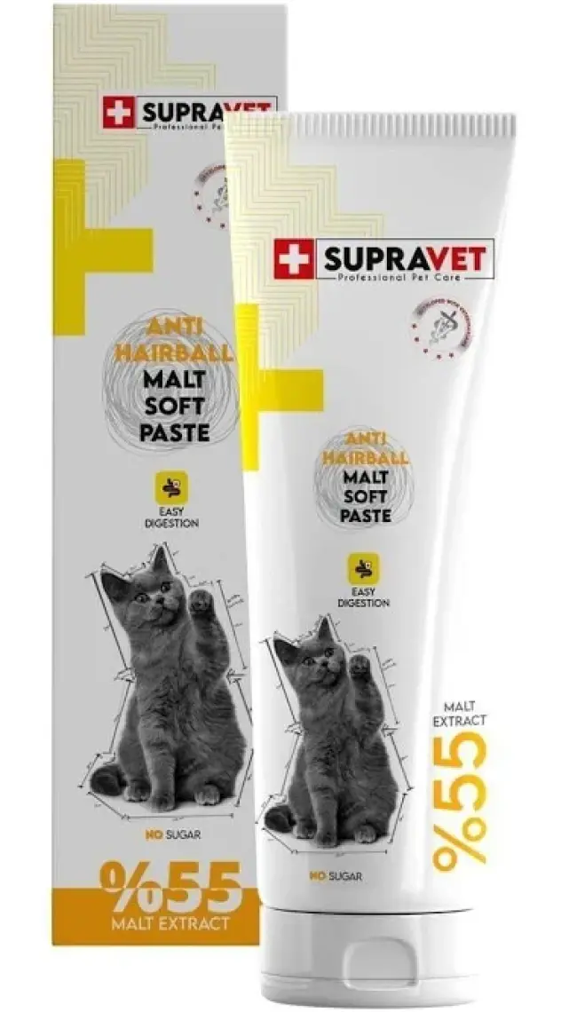 Supravet Anti-Hairball Malt Kedi Macunu 100 gr Tüy Yumağı Engelleyici ( %55 Extra Malt )
