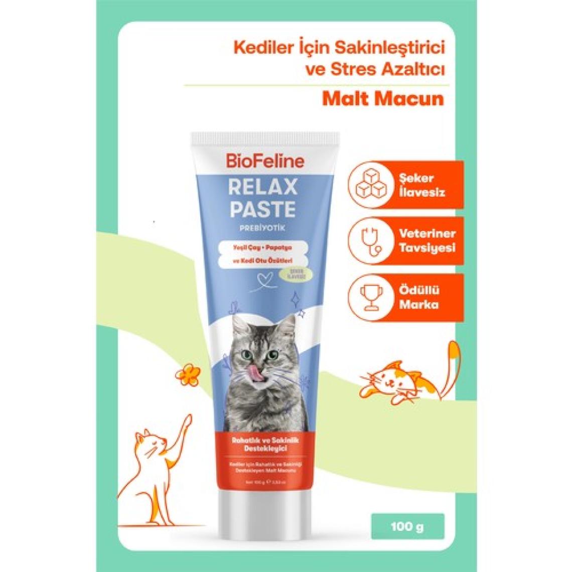 Biofeline Relax Paste 100 gr (Kedi Sakinleştirici Macun)