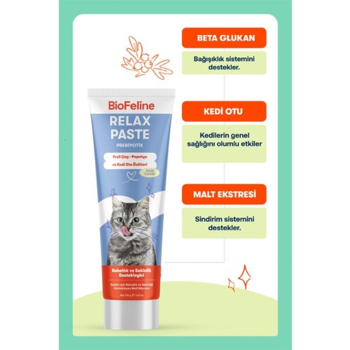 Biofeline Relax Paste 100 gr (Kedi Sakinleştirici Macun)