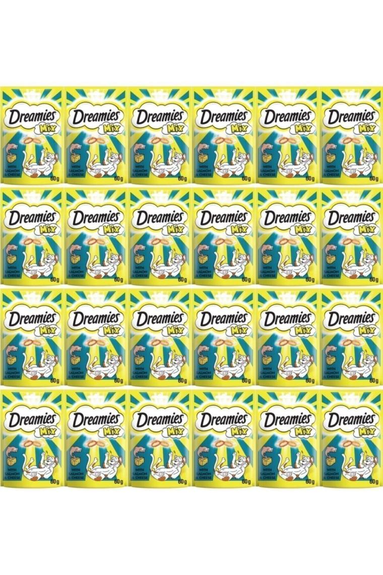 Dreamies Mix Somon Balıklı ve Peynirli Kedi Ödülü 60 gr (24 Adet)