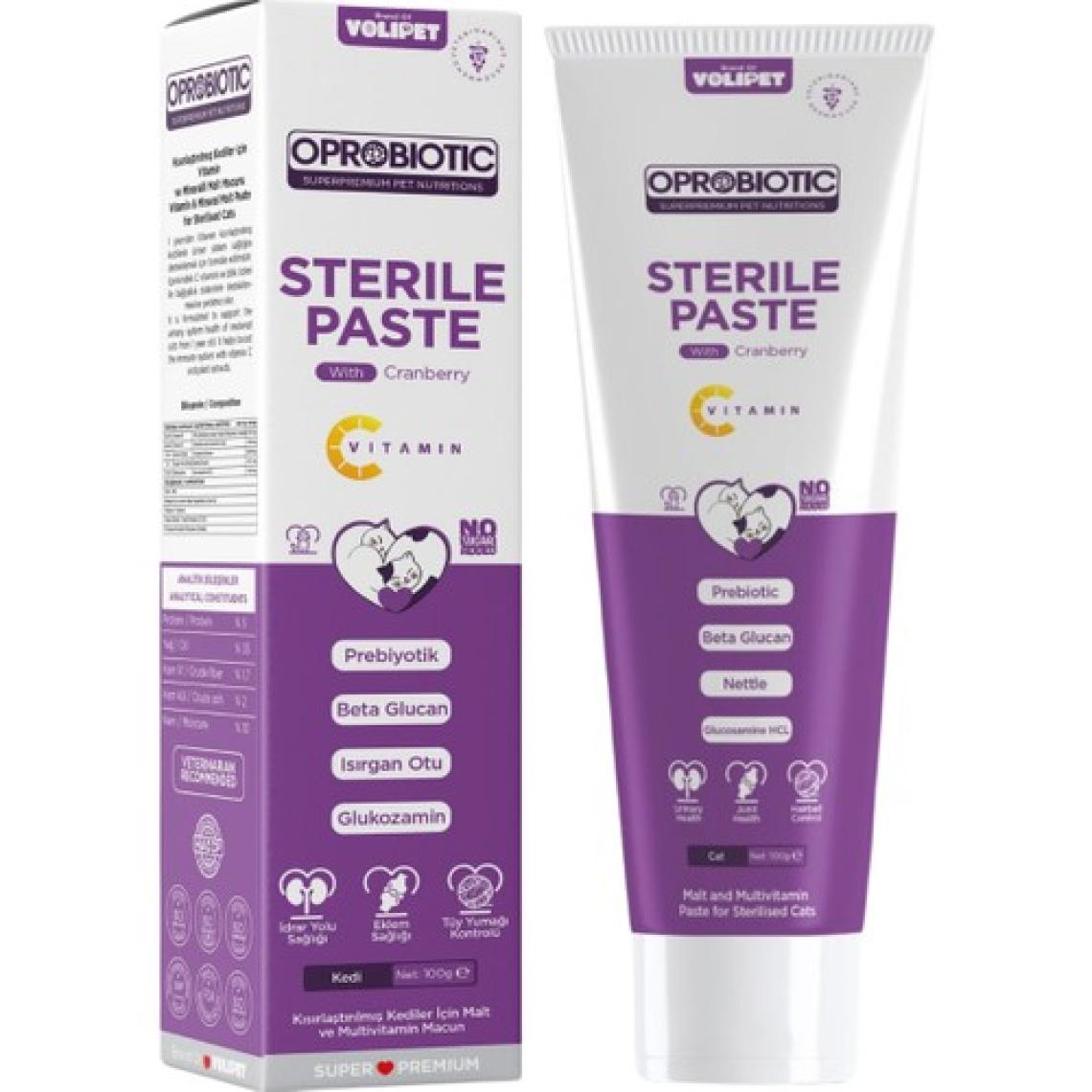 Oprobiotic Sterilised Süper Premium Malt ve Vitamin Macun 100gr (Kısır Kedi Malt & Vitamin)