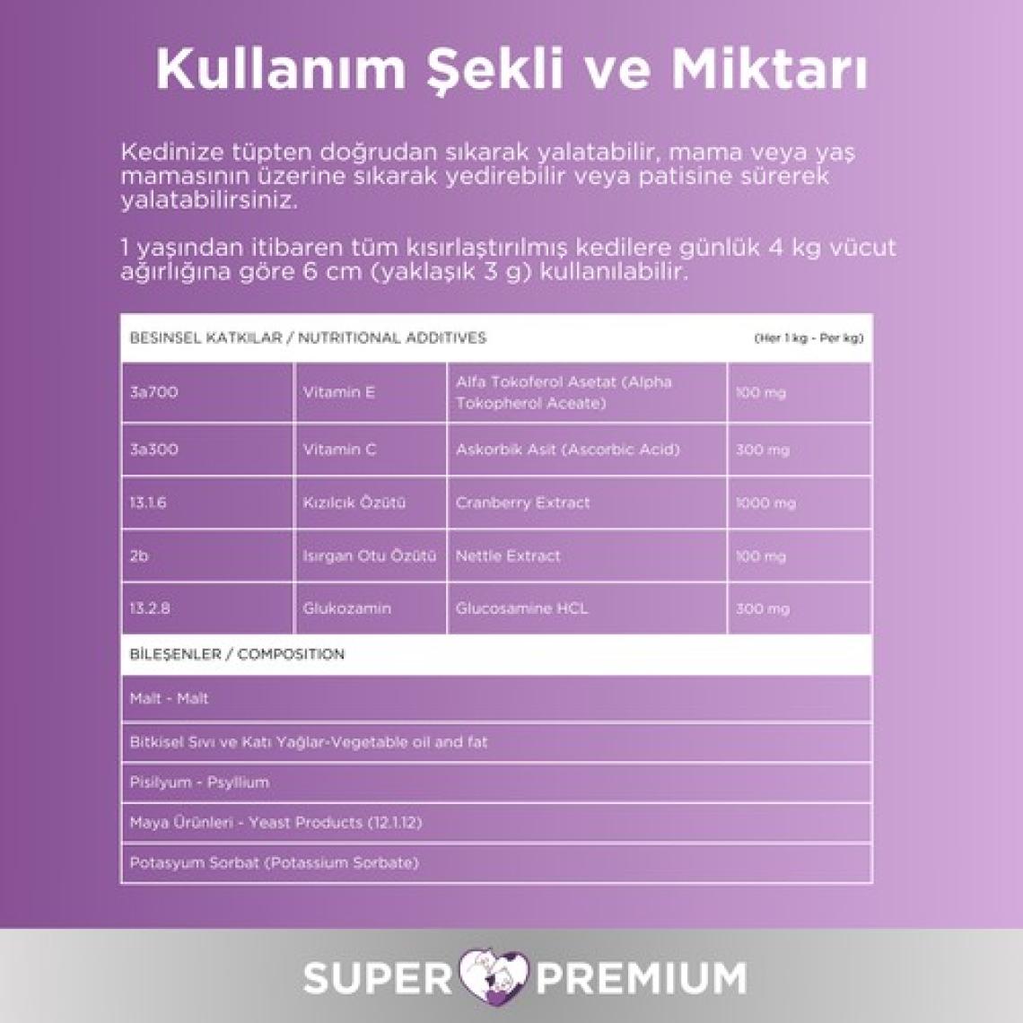 Oprobiotic Sterilised Süper Premium Malt ve Vitamin Macun 100gr (Kısır Kedi Malt & Vitamin)