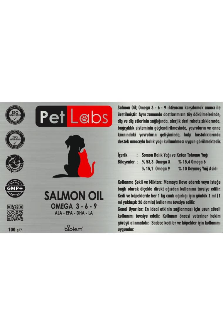 Pet Labs Kedi ve Köpekler Için Somon Yağı 100 Ml. (Kedi ve Köpekler Için Omega 3 ve 6 Içerikli Somon Yağı)