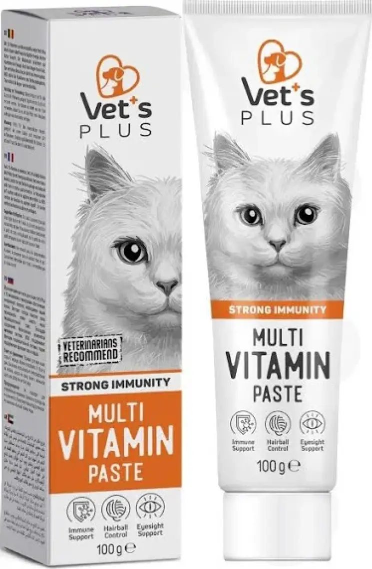Vet's Plus Taurinli Multivitamin Kedi Macunu 30gr (Yetişkin Kediler için Multivitamin Desteği)