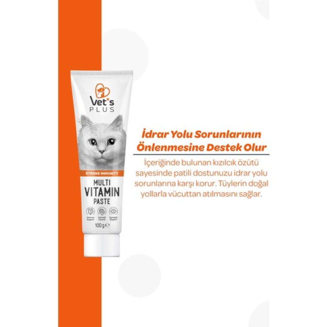 Vet's Plus Multivitamin Malt Macun 100gr (Yetişkin Kediler için Multivitamin Desteği)