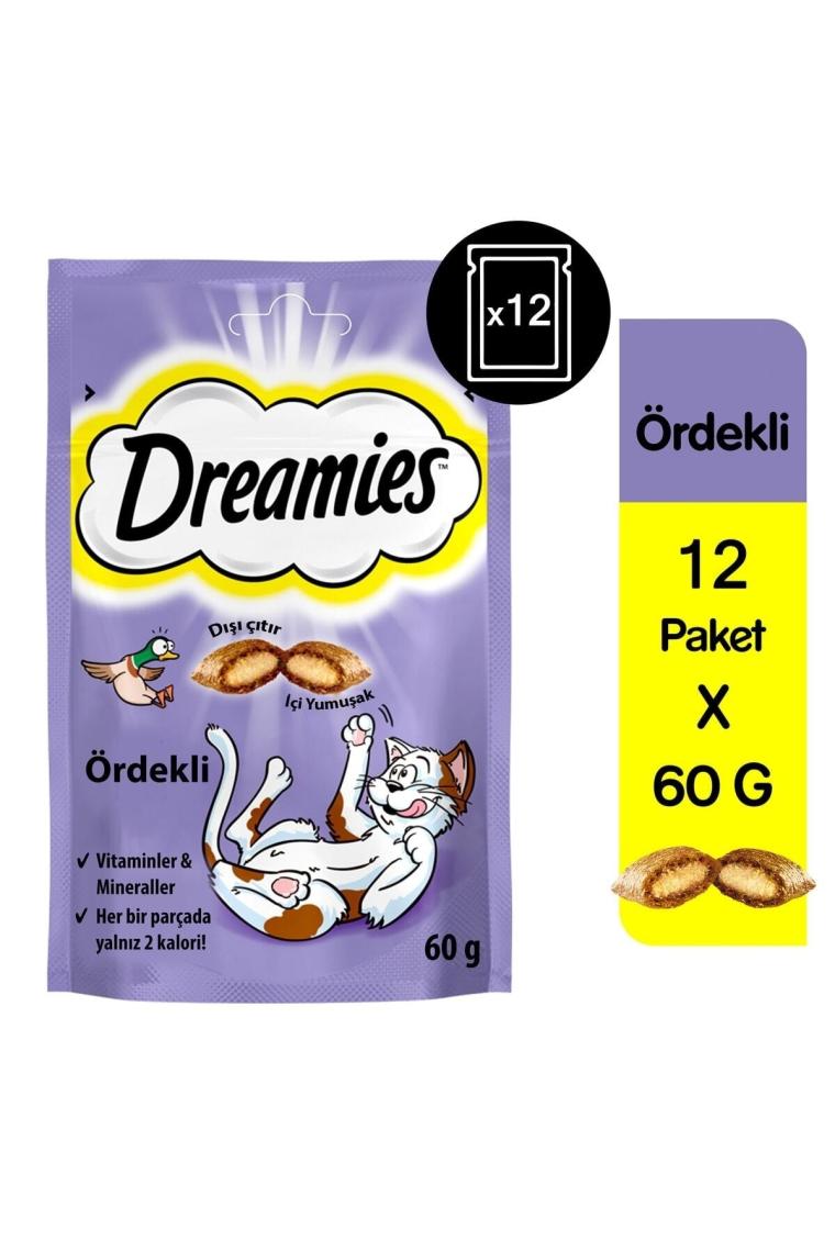 Dreamies Ördekli 60 gr 12'li Kedi Ödül Maması