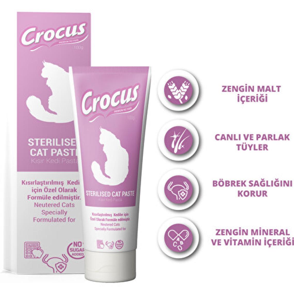 Crocus Kedi Sterilised Malt Macunu 100 Gram