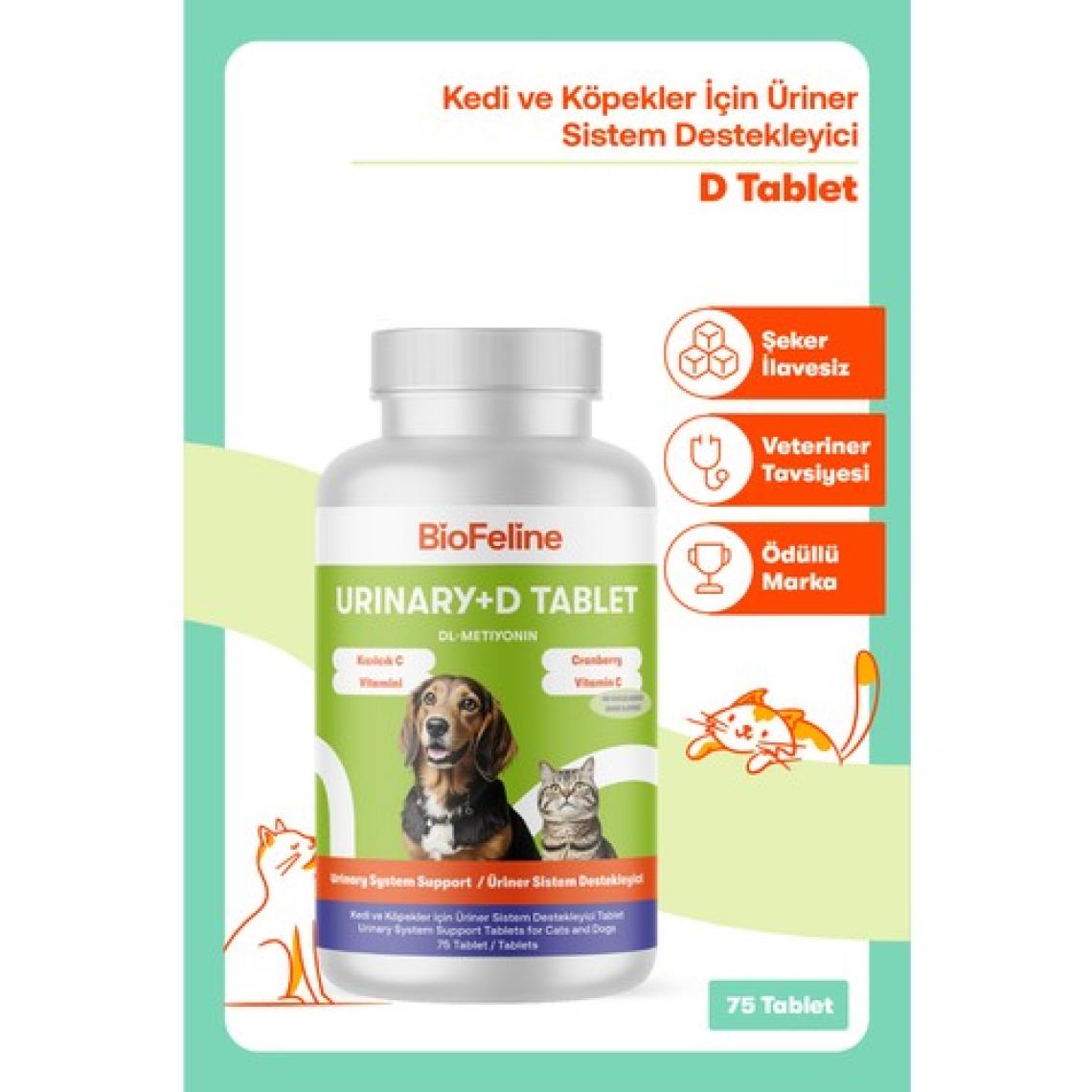Biofeline Urinary+D Tablet ( Kedi ve Köpekler Için Üriner Sistem Desteği)