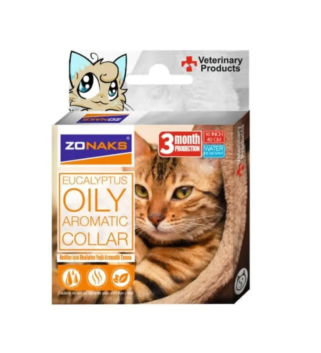 Zonaks Kediler Için Okaliptus Aromatik Tasma 40 cm